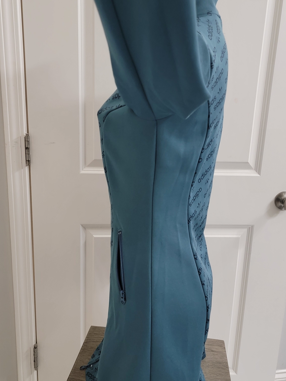 adidas Women’s Teal Zip-Front Track Dress - Picture 5 of 7